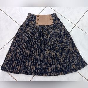 Vintage Midi Floral Pleated Skirt Size 12 Debbie Shuchat NOW